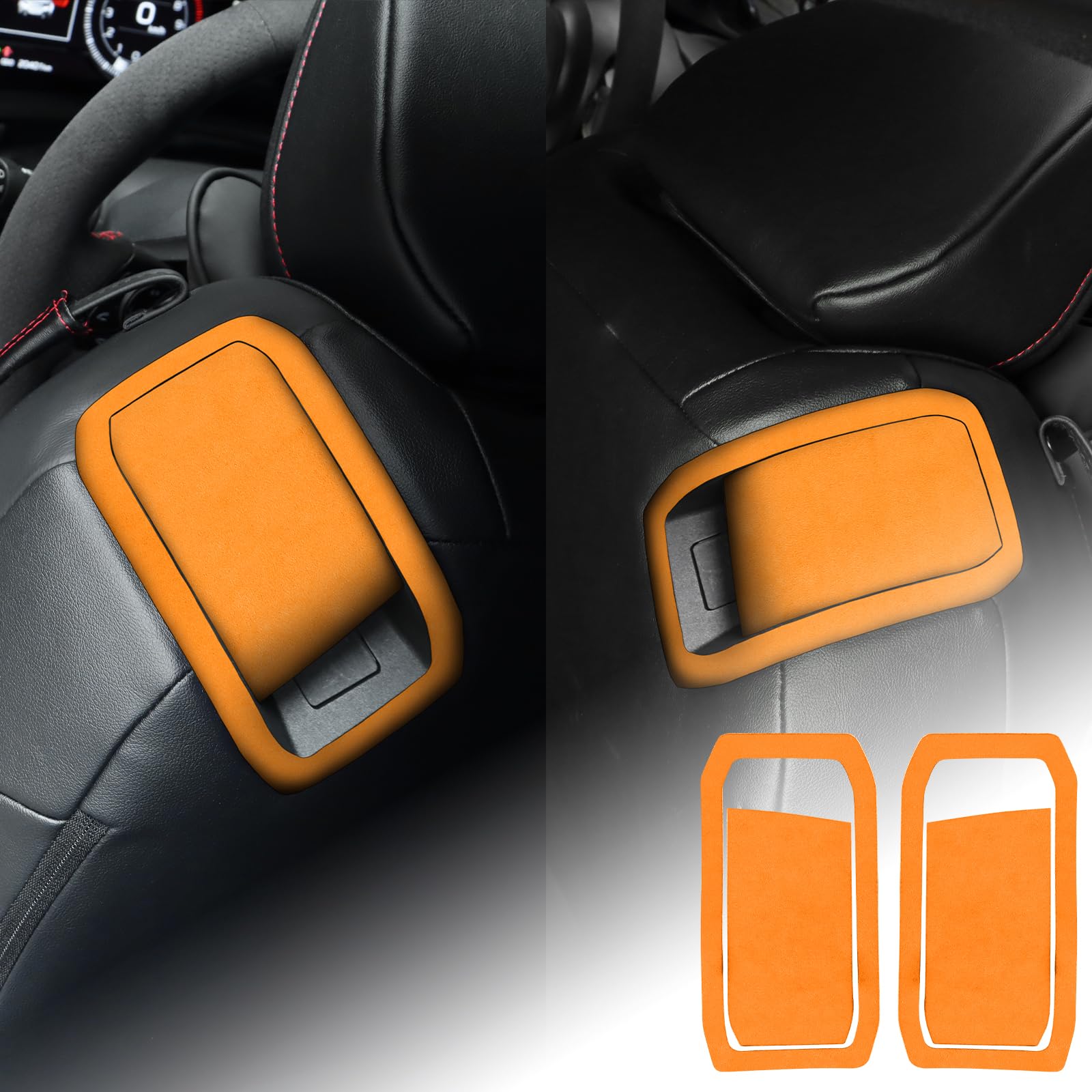 

Наклейки на спинки передних сидений FDAIUN для Toyota GR86 ZN8 и Subaru BRZ ZD8 Стильные настраиваемые внутренние панели с лентой (2021-2025) - Мягкий на ощупь, Наряжаться чёрный