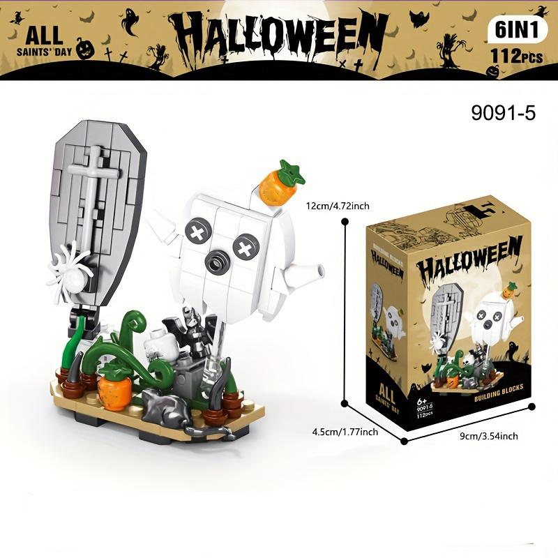 Halloween Bausteine Kindersteine Spukhaus Spielzeug Kürbisfest Geschenk Ornamente Halloween Dekoration 2025