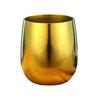 Ren Titanium Kop, Dobbeltvægget Vakuumisoleret Tumbler med Isbelagt Finish, 260ml Æggeformet Campingkrus til Udendørs