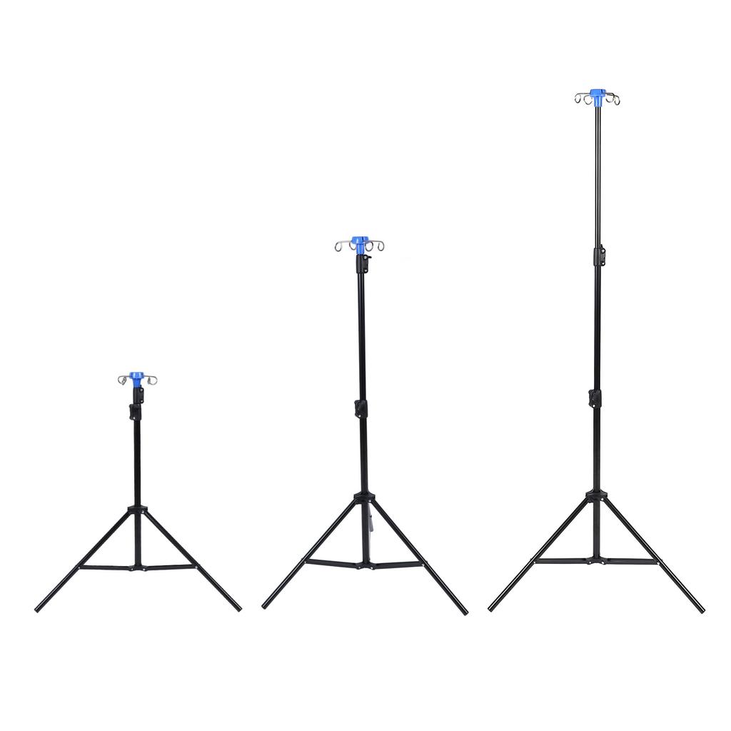 Tripod IV Pole Stand with Hook ABS Iron Steel Portable IV Pole  Floor Stand for Clinic Ho