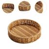 Round Serving Tray Easy To Clean Organizer Tray Bread Storage Basket Hand Woven Basket for Candy Snacks Party Countertop Kitchen