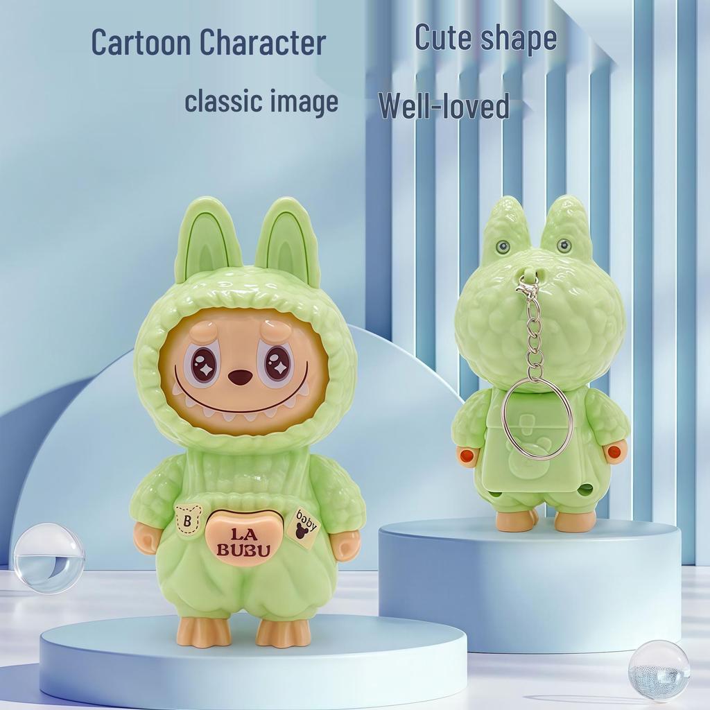 Pull-String Face-Changing Nezha Doll Keychain Toy for Kids