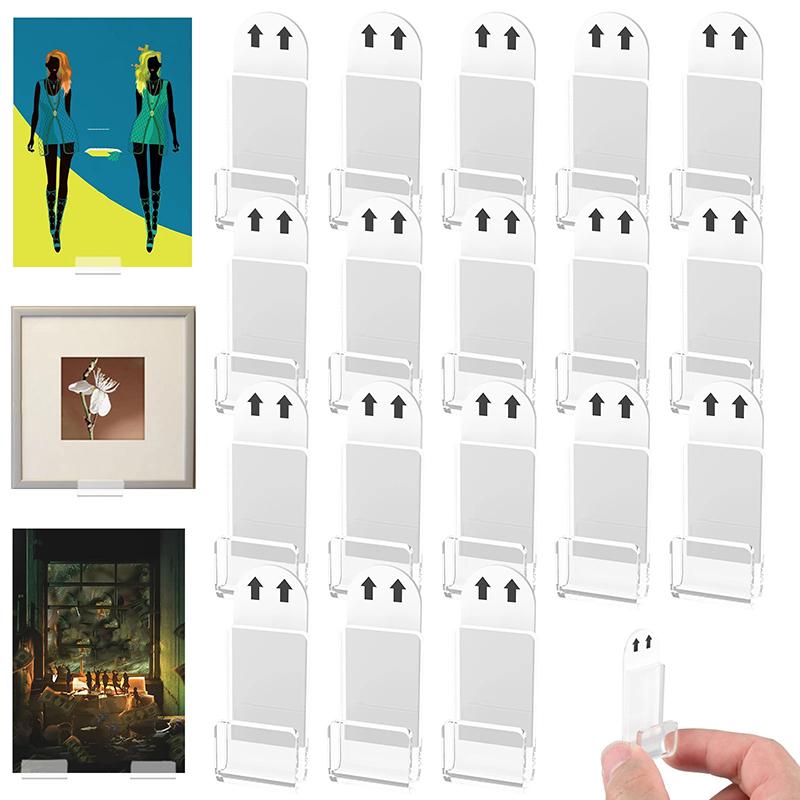 6/18Pcs Records Holder Acrylic Wall Mount Self Adhesive Album Disc Show Rack Clear Vinyl Display No Drill Storage Floating Shelf