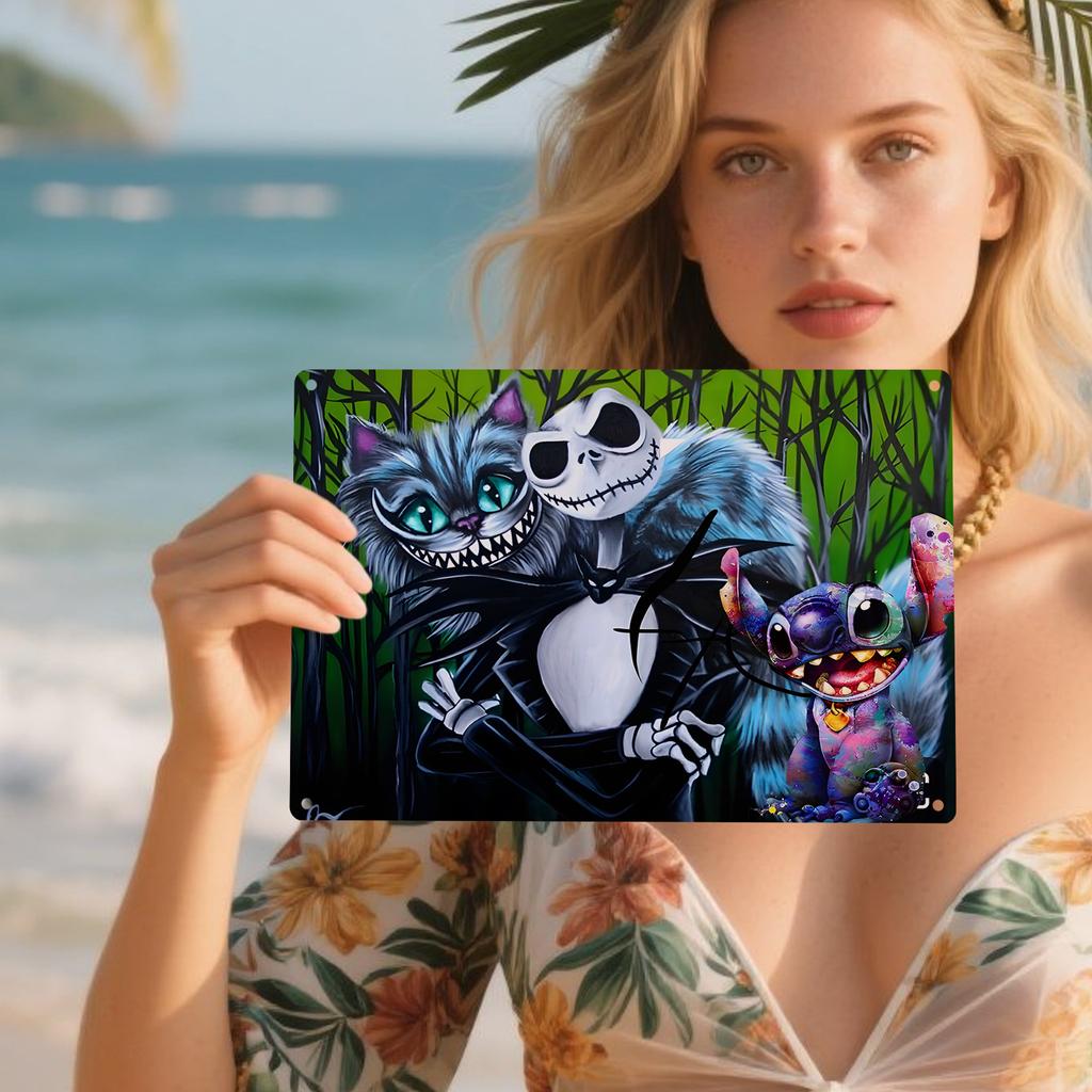 Miniso The Nightmare Before Metal Signs Wall Decor Tin Signs Captain Metal Poster Decor for Bar Pub Club Wall Decoration