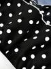 Women's Black & White Polka Dot Spaghetti Strap Lace Tank Top - Sweet & Spicy Spring/Summer Style