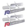 Car 3D Metal RDESIGN Logo Badge Sticker Auto Front Grille Trunk Car Body Emblem Stickers Accessories For V40 V50 S40 S80 XC60 S90