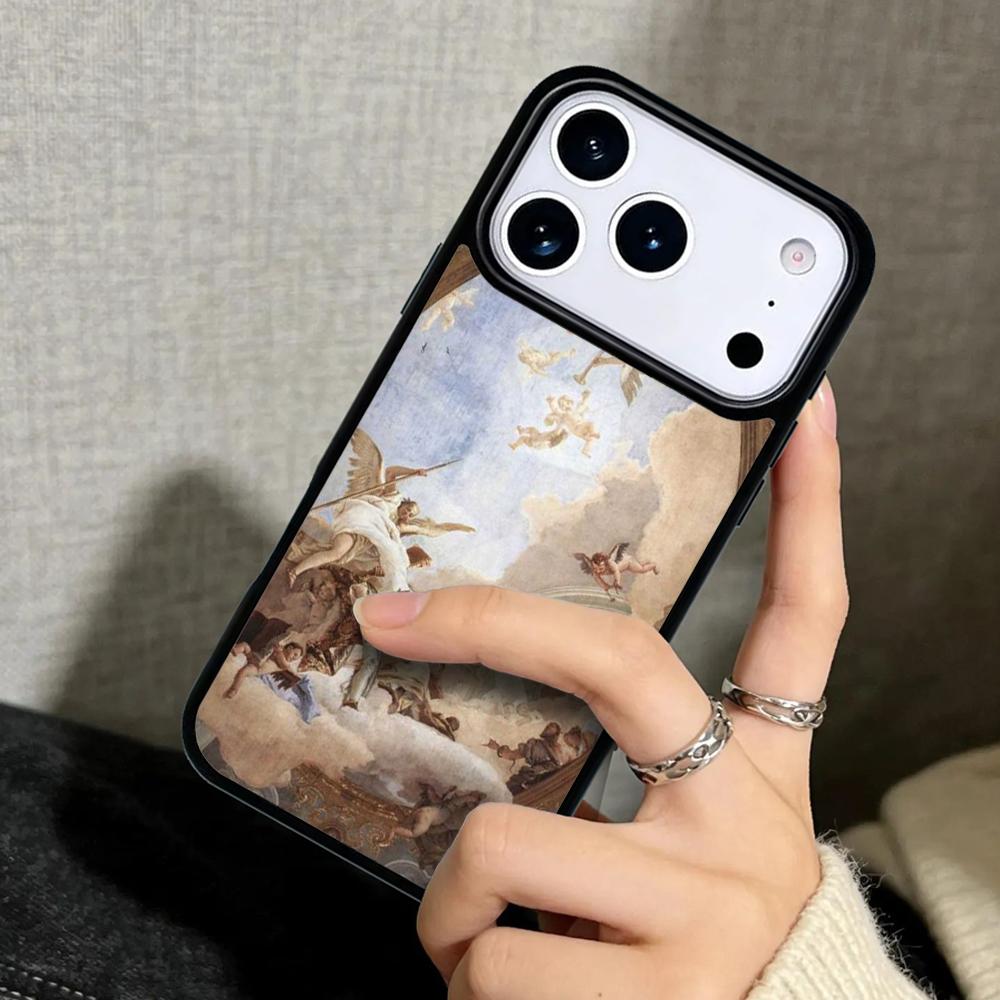 Capa Case for iPhone 17 Air 16 Pro Max 15 Plus 11 13 Mini 14 12 Back Phone Cover Renaissance art Painting cell