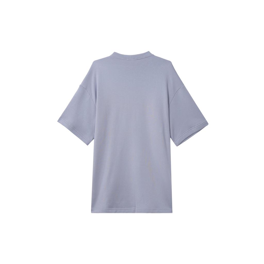 Nike T Shirts Men's Steel Blue Crew Neck Moderate Straight Fit DX0188-493