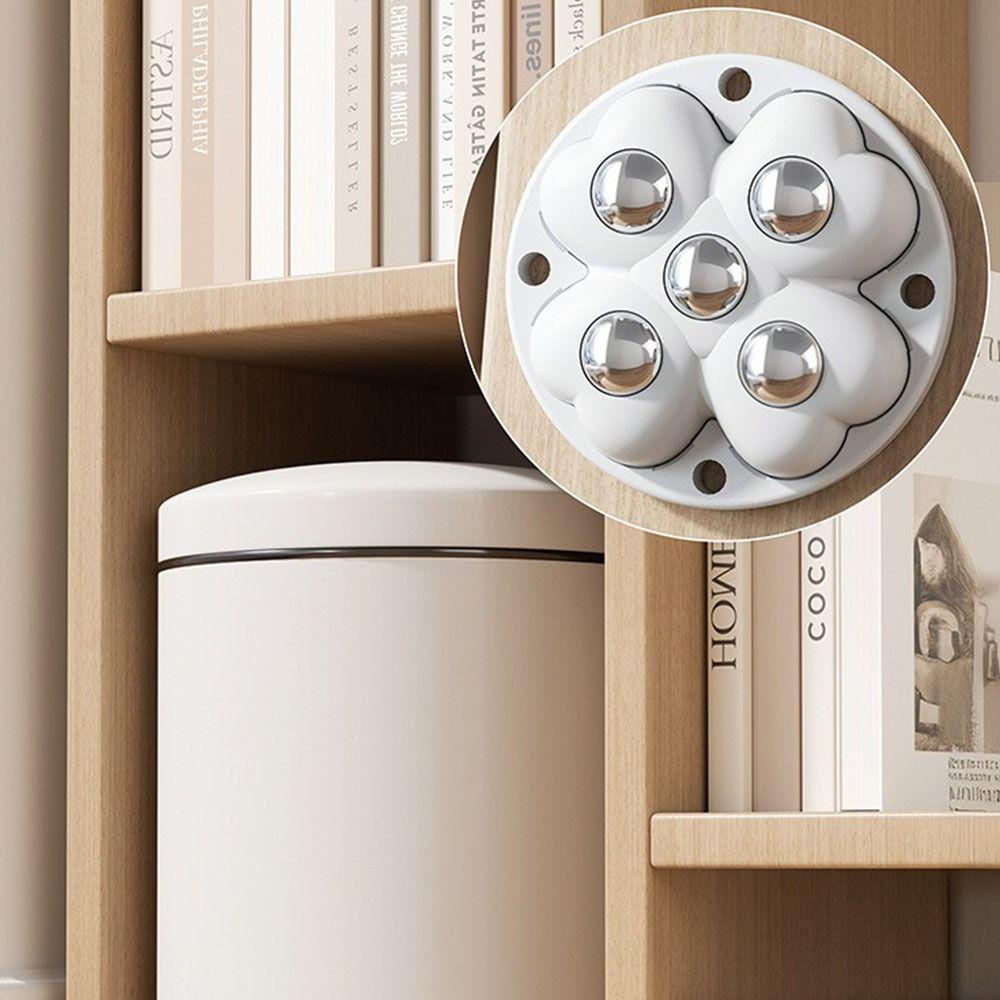 4Pcs Mute Furniture Casters Self Adhesive Universal Pulley Storage Box Roller for Storage Box