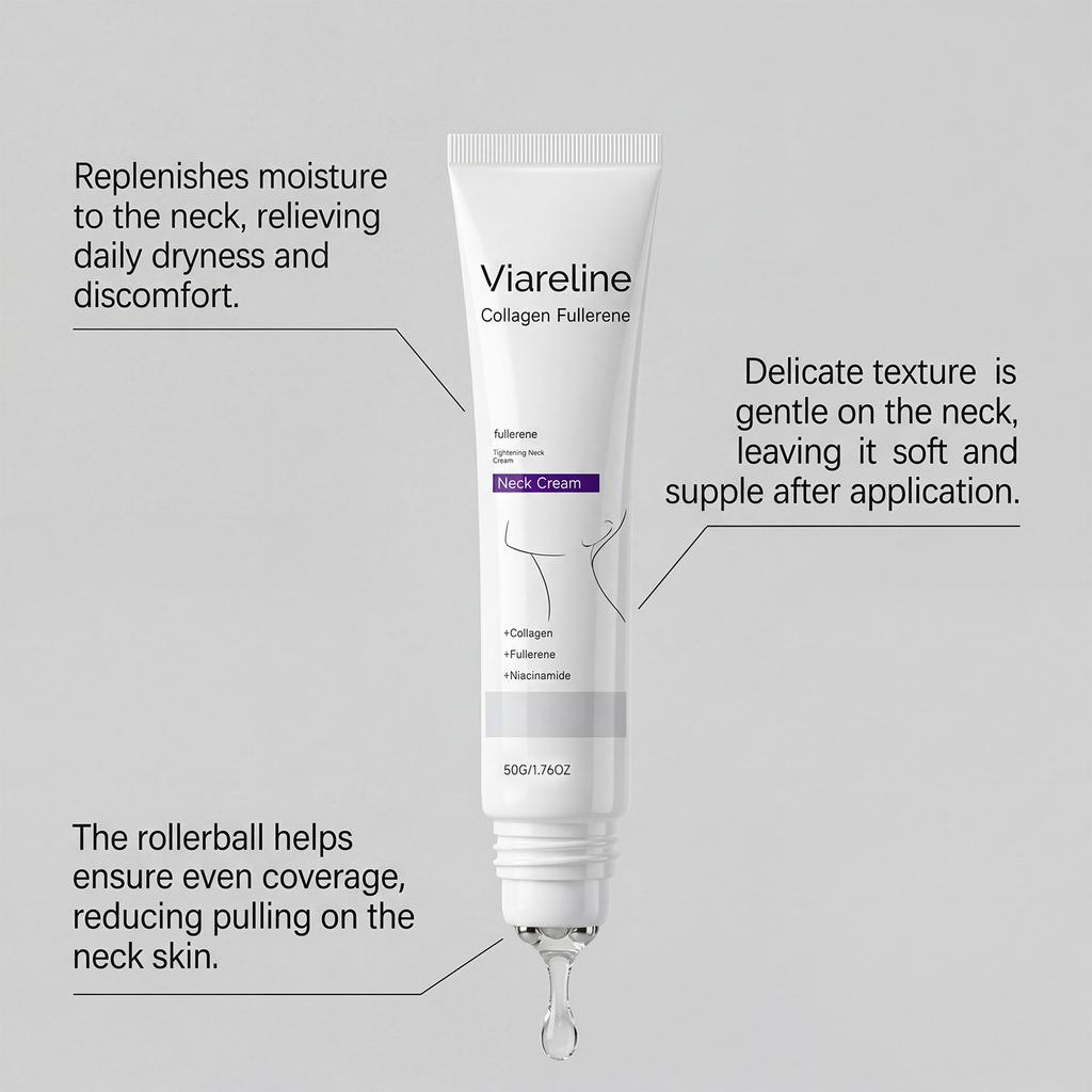 VIARELINE Collagen Moisturizing Neck Cream, Smooth and Hydrating Daily Neck Care