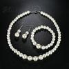 Stylish Faux Pearl Jewelry Gift 1 Set Women Necklace Bracelet