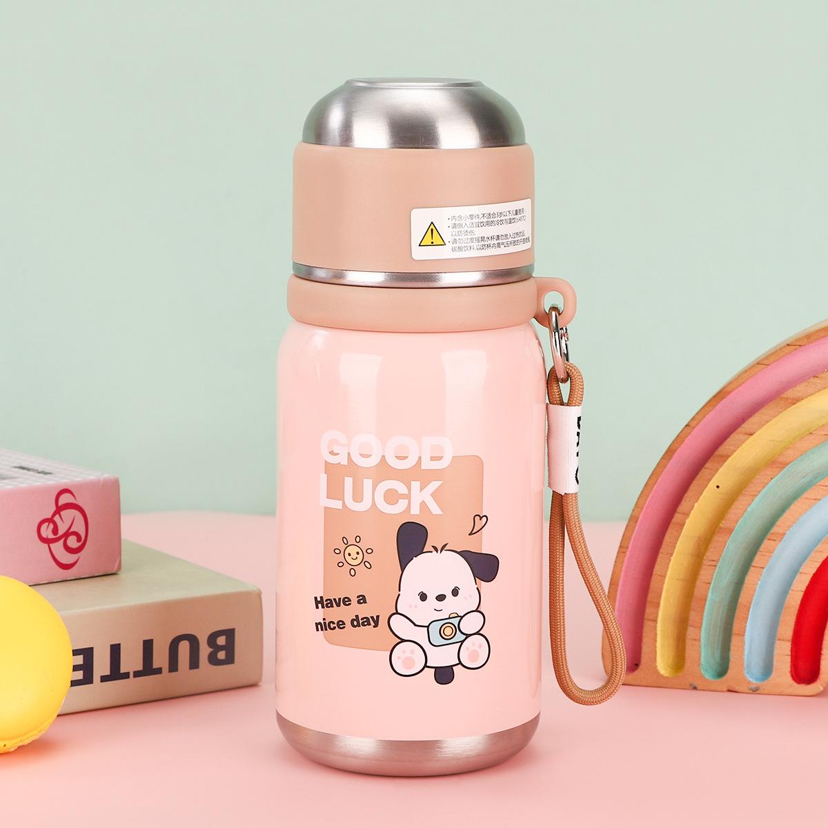 Милая Стильная Спортивная Кружка-Поилка Стальная Вечеринка Собака Термос-Кружка На Улицу Портативная Веревка Удобная Кружка Прочная Долговечная Полезная 500ml