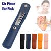 6Pcs Reusable Ear Wax Removal Tool Stainless Steel Ear Pick Spiral Ear Cleaner Spoon Portable Ear Cleaning Kit For Earwax Pick