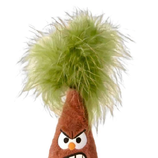 Wobble Cat Toy, Wooden Base Plush Wobble Toy, Self-Righting Interactive Cat Feather Toy for Indoor Cats Kittens Batting Kicking Silent