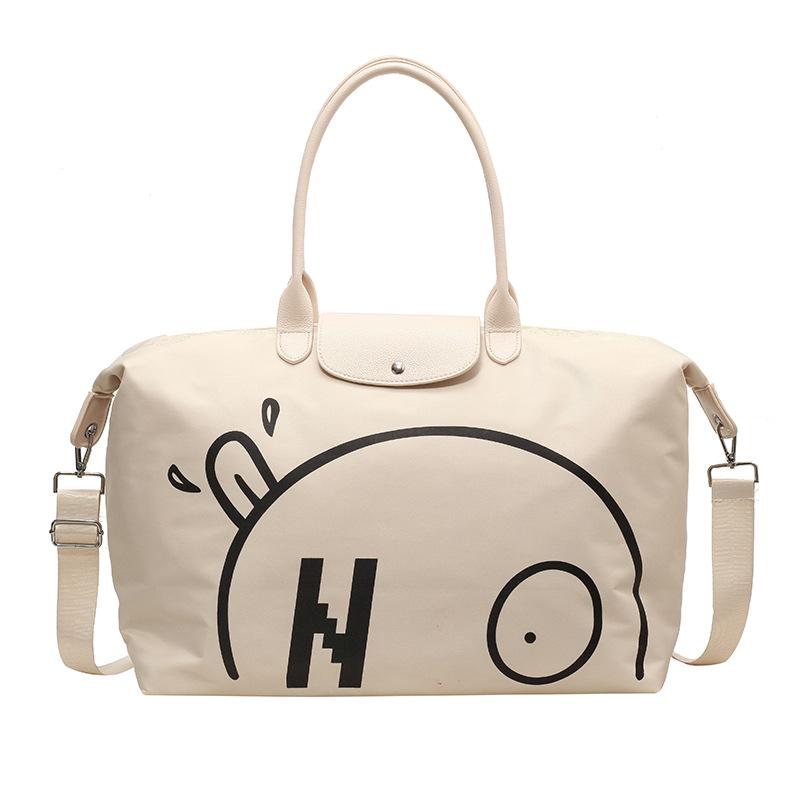 Women s cartoon contrasting colors personalized outing travel bag household clothing storage bag