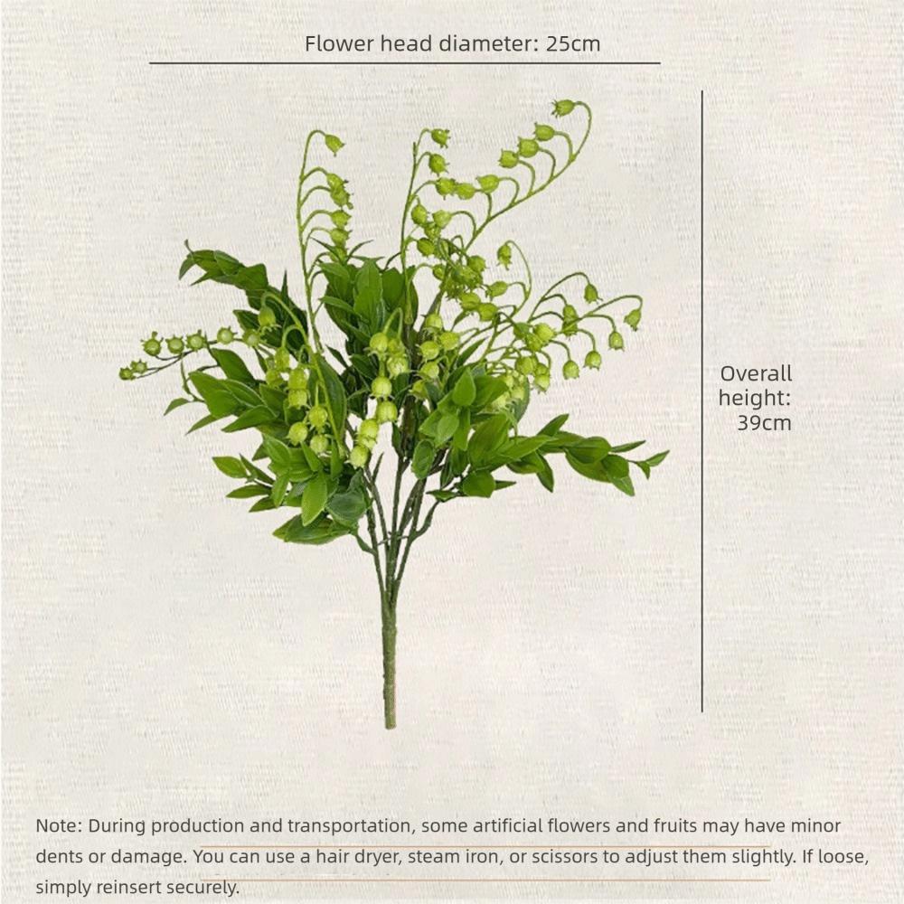 Multicolor Vanilla Artificial Flower Plastic Green Leaves Simulation Flower Photo Props 5 Forks Lifelike Flower Event Decor