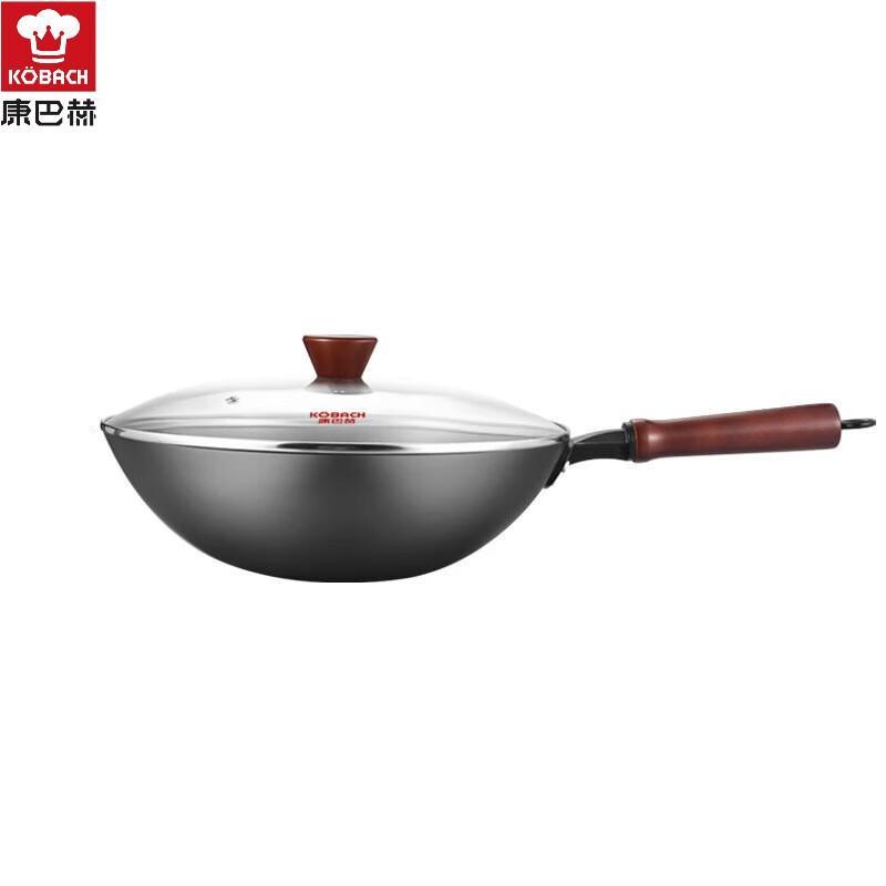 Kangbah 32cm Lightweight Cast Iron Stir-fry Wok