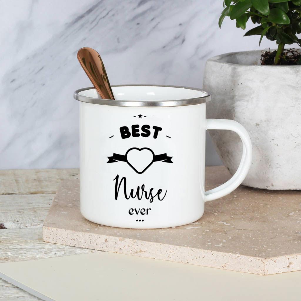 Best Nurse Ever Enamel Mug Cups With Handle It A Beautiful Day To Save Lives Nurse Aunt Birthday Perfect Gifts for Nurses Day