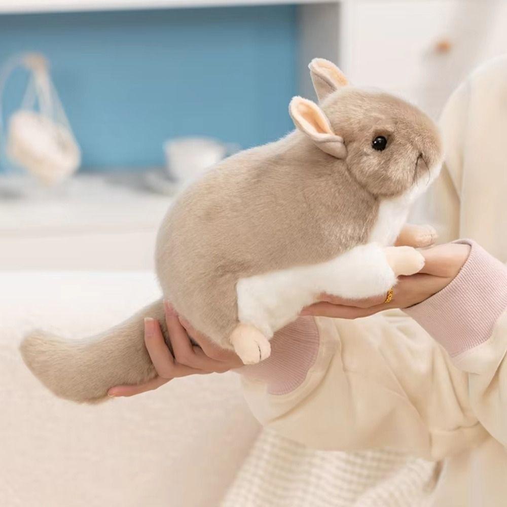Lifelike Totoro Plush Doll High Quality Simulation Rat Doll Chinchilla Plush Toys Kids Toys