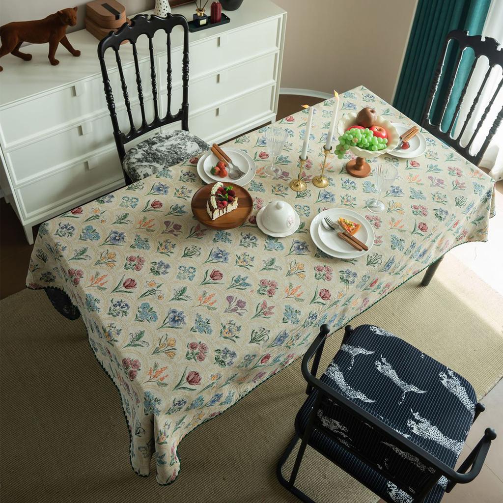 Kitchen Dining Table Cotton Linen Rectangle Table Cloth