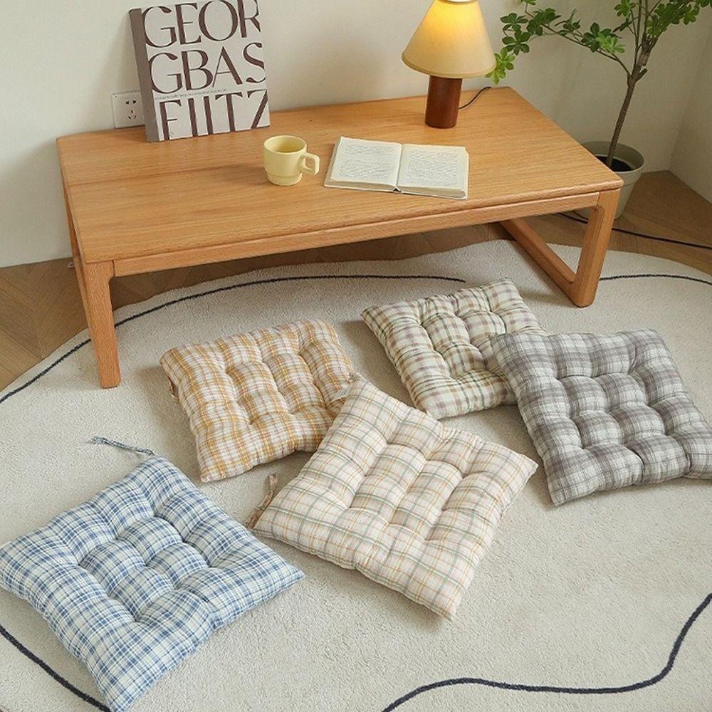 Grid Stripes Pattern Chair Cushion 40×40cm Dining Chair Cushion Sofa Cushion Home Office