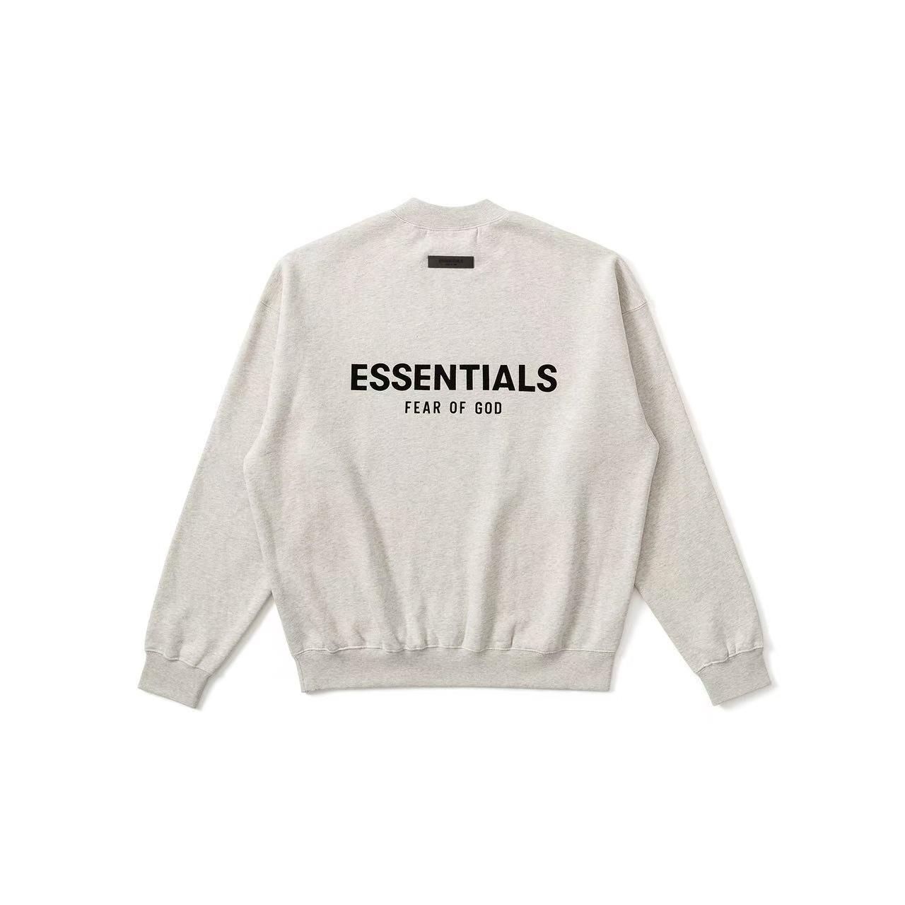 Unisex FOG Letter Flocking Round Neck Hoodie: Long Sleeve Casual Jacket Extra Large