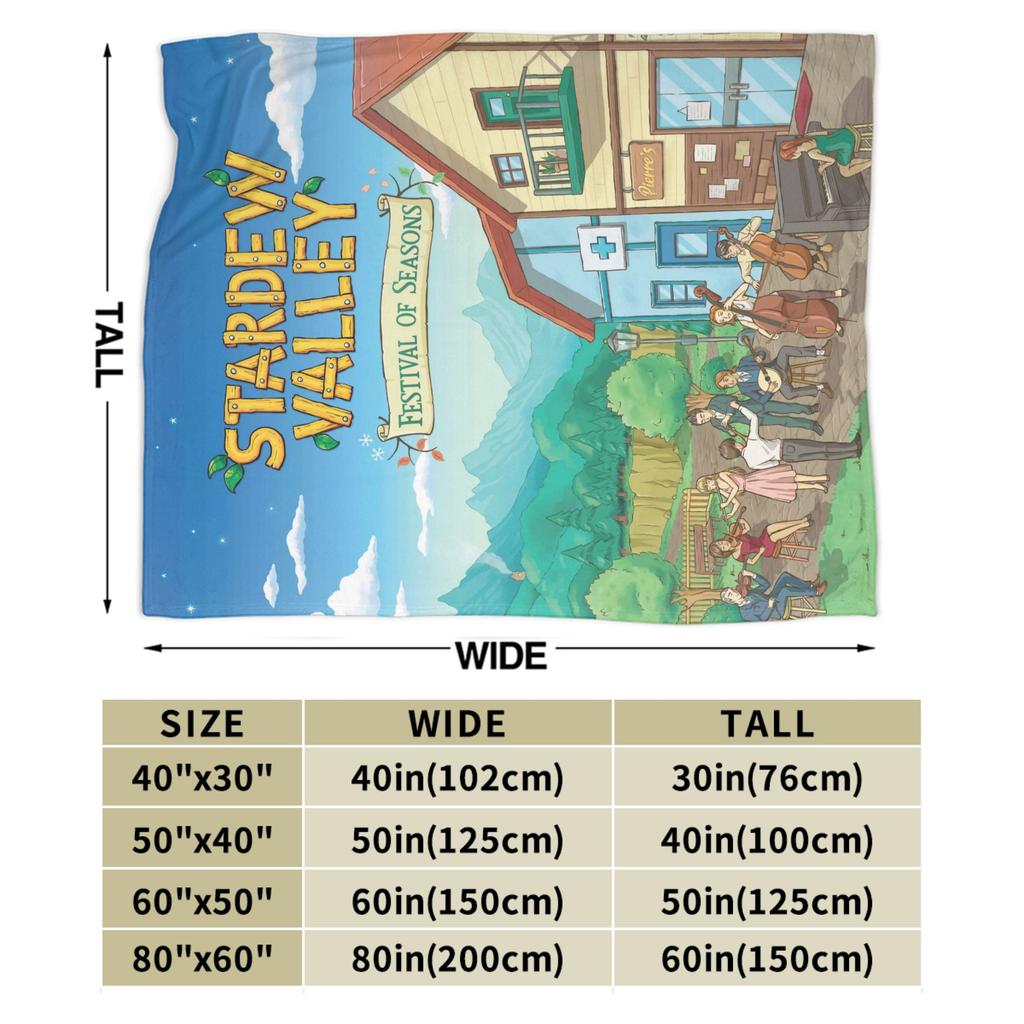 Festival of Seasons Stardew Valley Flannel Blanket Winter Warm Soft Throw Blanket for Child Living Room Fashion Sofa Bed Cover