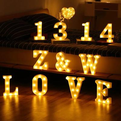 LED Letter & Number Lights: Multicolor Decorations for Birthdays, Proposals, Weddings, and Parties