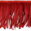 1 Meter Natürliches Rotes Hahnenhechel Federbesatz Fransen 10-12 Zoll Hochzeit Karneval Party Dekoration DIY Kleidung Nähen Handwerk