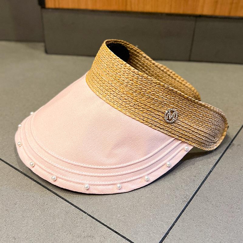 Summer Breathable Empty Top Hats For Women Girls Outdoor Adjustable Wide Brim Sun Caps Running Golf Sports Cap Holiday Beach Hat