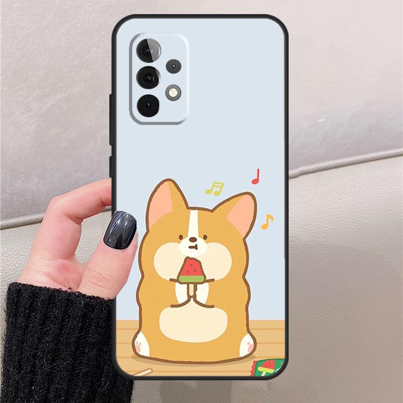 Cartoon Corgi For Samsung Galaxy A57 A37 A17 A56 A36 A16 A26 A53 A33 A13 A54 A14 A15 A35 A55 A52 A32 Case