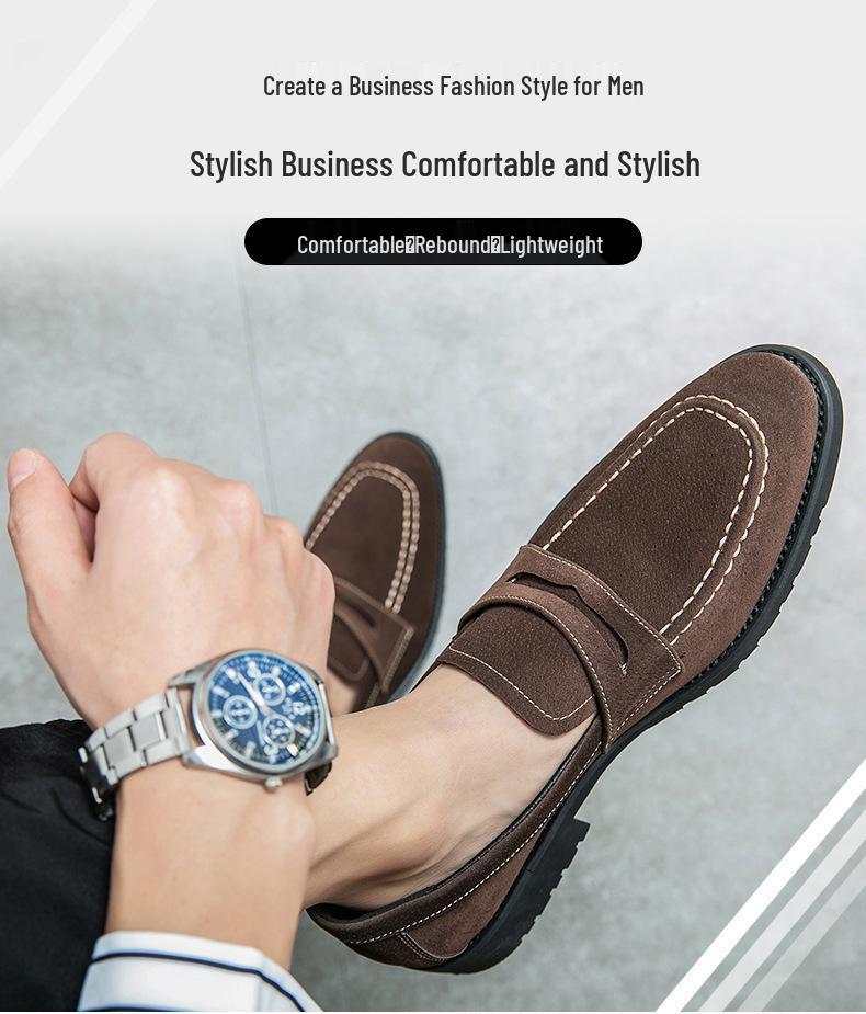 Men's Suede Matte Loafers - Autumn Business Casual Slip-on Driving Shoes