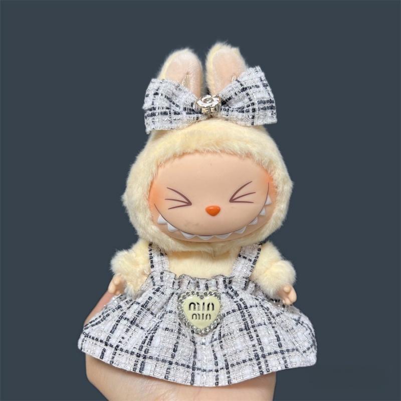 Dla 17cm Lalki Pluszowej Labubu Spódnica- Uroczy Zestaw Spódniczki do DIY Ubrania Akcesoria Prezent