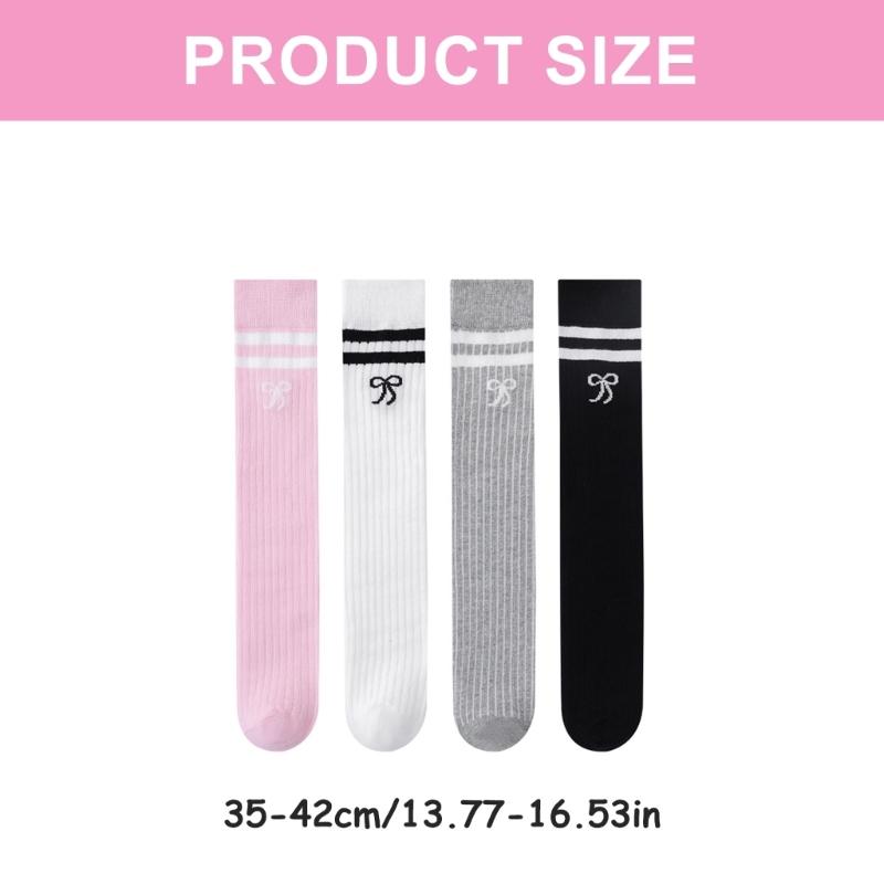 Pair Kids Long Tube Socks Fashionable Kids Socks Comfortable Fit Cotton Socks Knee Length Socks for Girls Ages 3 To 12
