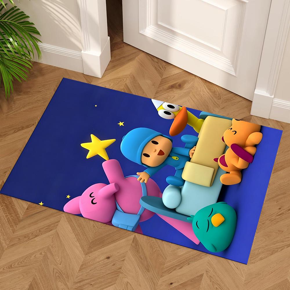 Pocoyo Floor Mat Suitable for Living Rooms Study room Outdoor Hallway Antislip Carpet Decorate Offices Gift for Festivals