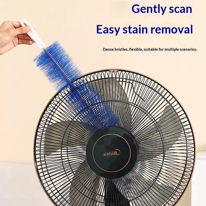 Flexible Fan Cleaning Brush 2 Pack Soft Fine Bristles Long Bendable Handle Duster for Kitchen Vent Hood Cleaning