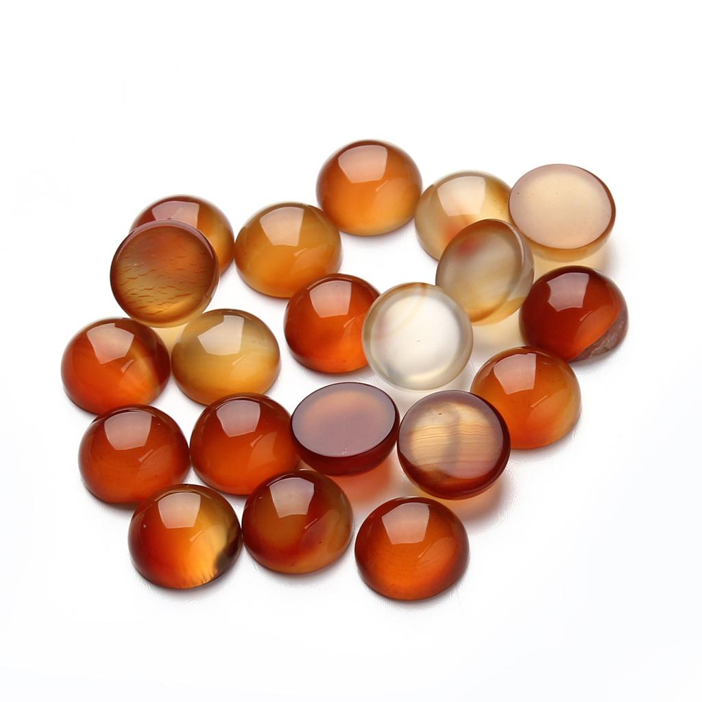 5-10pcs/lot Natural Stone Cabochon 4-25mm Amethyst Tiger Eye Agate Half Round Cabochon For DIY Ring Necklace Jewelry Accessories