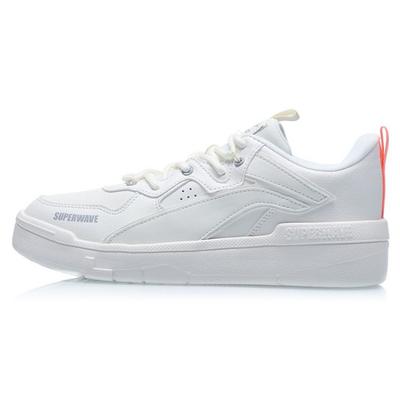Li Ning Superwave Lo Casual Αντιολισθητικά Ανθεκτικά Παπούτσια Σκέιτ Χαμηλού Προφίλ Γυναικεία αθλητικά παπούτσια Λευκό AGCQ228-1