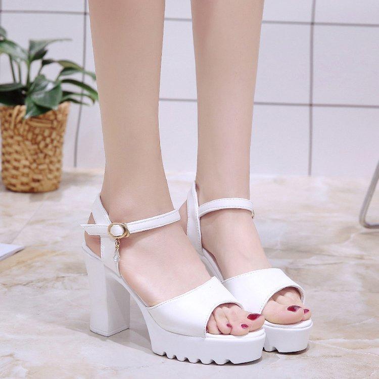 Women Heel Thick Sole Hollow Fish Mouth Sandals Casual Wedges Sandals Peep Toe Women Summer Beach Sandals