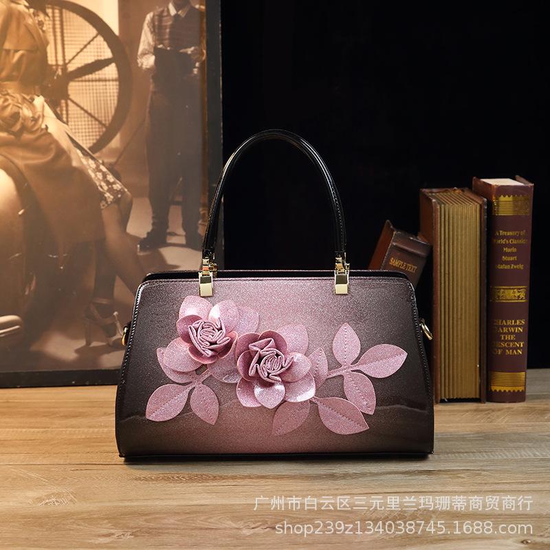 Rose Whisper Handbag High-end Mature Mom Bag Wedding Banquet Women's Bag Foreign Trade Order Women's Bag