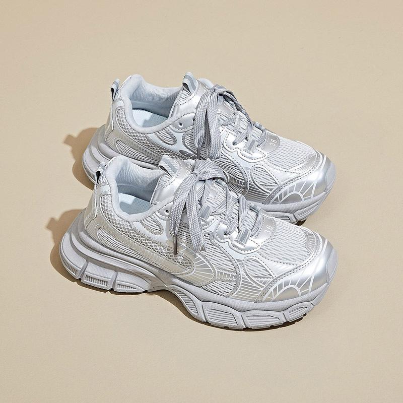 

Новые женские летние туфли для папы, студенческие спортивные кроссовки для бега, повседневные кроссовки из дышащей сетки 35