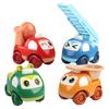 4Pcs/Set Toddlers Pull-Back Car Toys Baby Push And Go Toy Cars Friction Powered Mini Dump Truck Lift Truck Mixer Trailer Construction Vehicle Toys