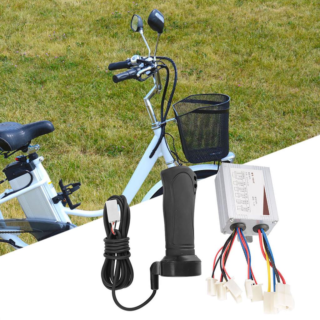 500W Motor Brushed Speed Controller & Throttle Grip for Electric Scooter Tricycle 24V