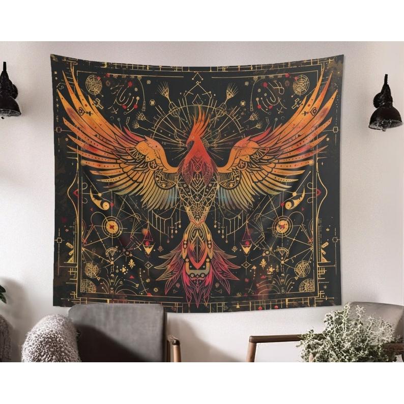 Phoenix Rebirth Indoor tapestry 75x100