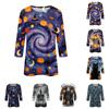 Women's Halloween Print Casual Round Neck -Quarter Sleeve for Holiday Party