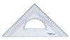 Large 30cm Acrylic Triangle Ruler with Grid, Clear, Set of 2