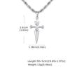 Vnox Punk Schwert Anhänger Halskette Gedrehte Kette für Männer Frauen, Unisex Schmuck Geschenke für Geburtstag Valentinstag