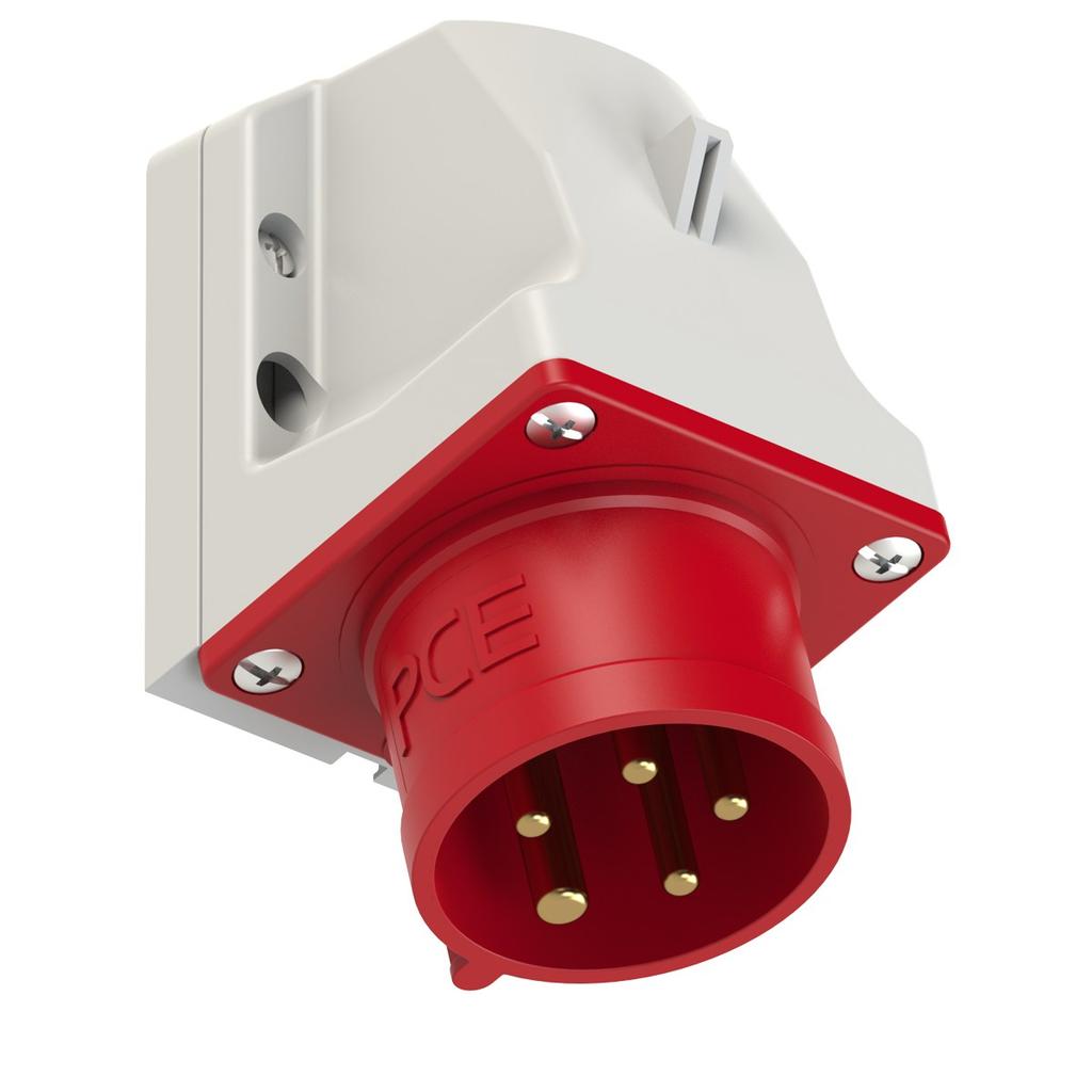 Receiver plug (fixed) 16A 400V 3P+Z+N IP44