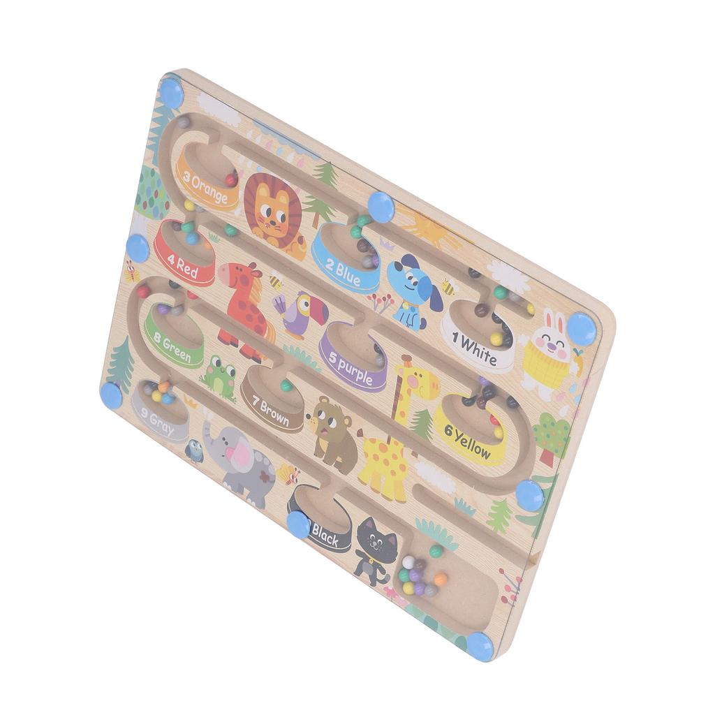 Magnetic Counting Toy Educational Wooden Color Number Matching Puzzle Board for Toddlers Kids S