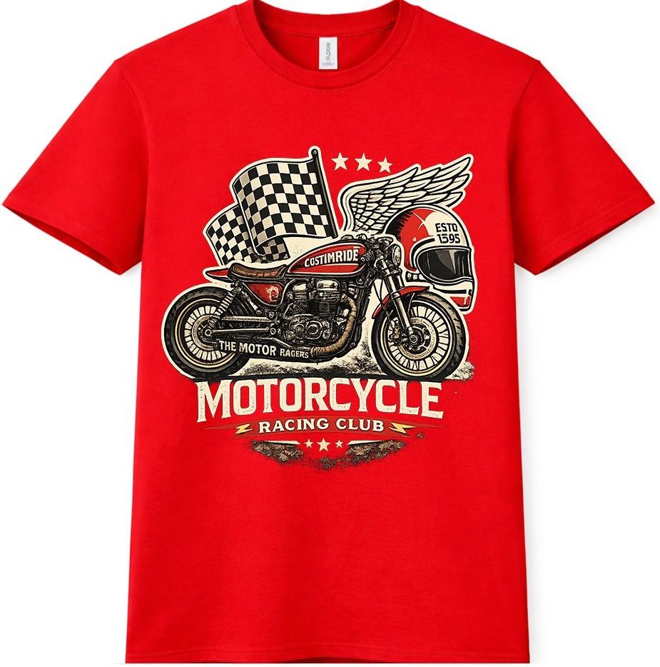 Vintage Motorcycle TShirt Racing Biker Retro Motorbike Rider Gift Graphic Tee S